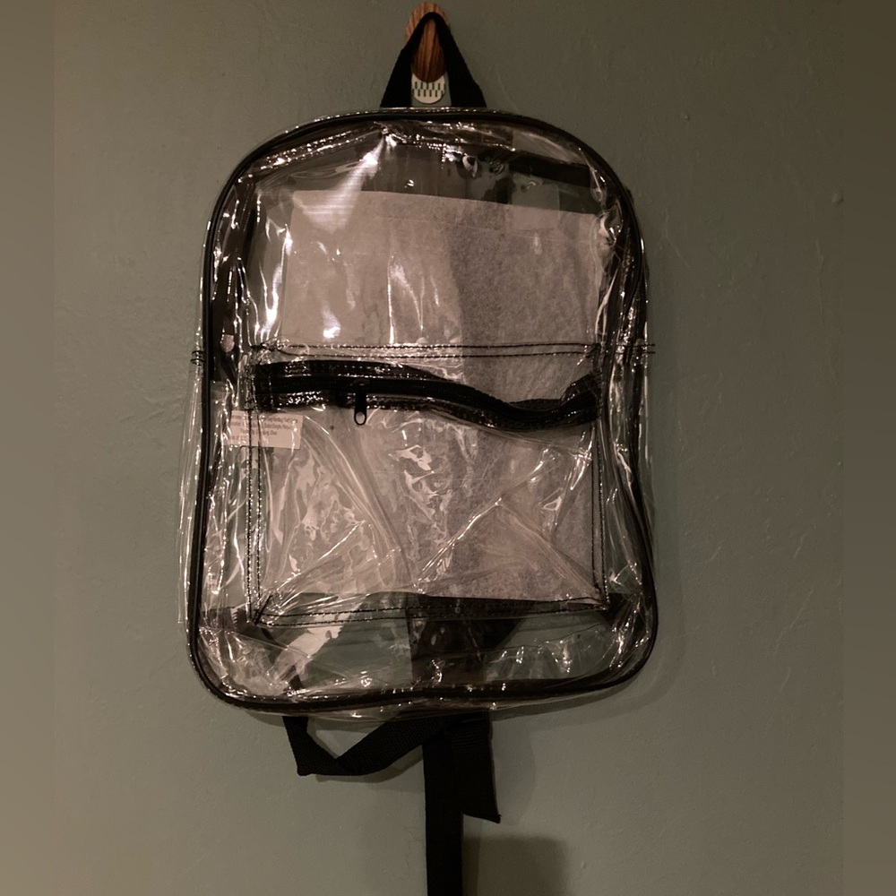 Clear Backpack Black Trim